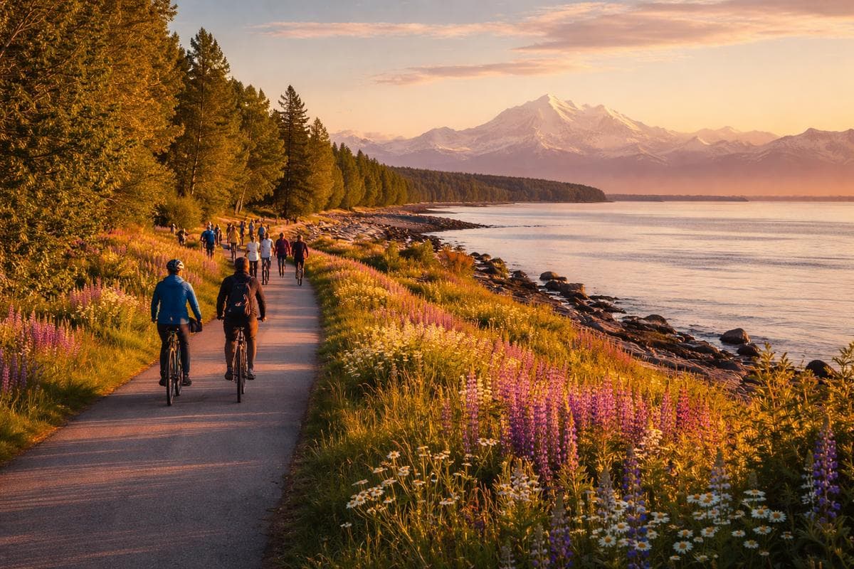 People meeting in Anchorage — small group social outing