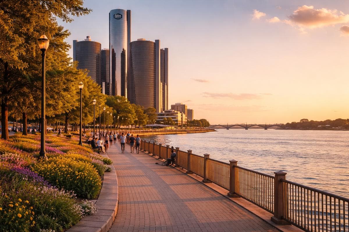 People meeting in Detroit — small group social outing