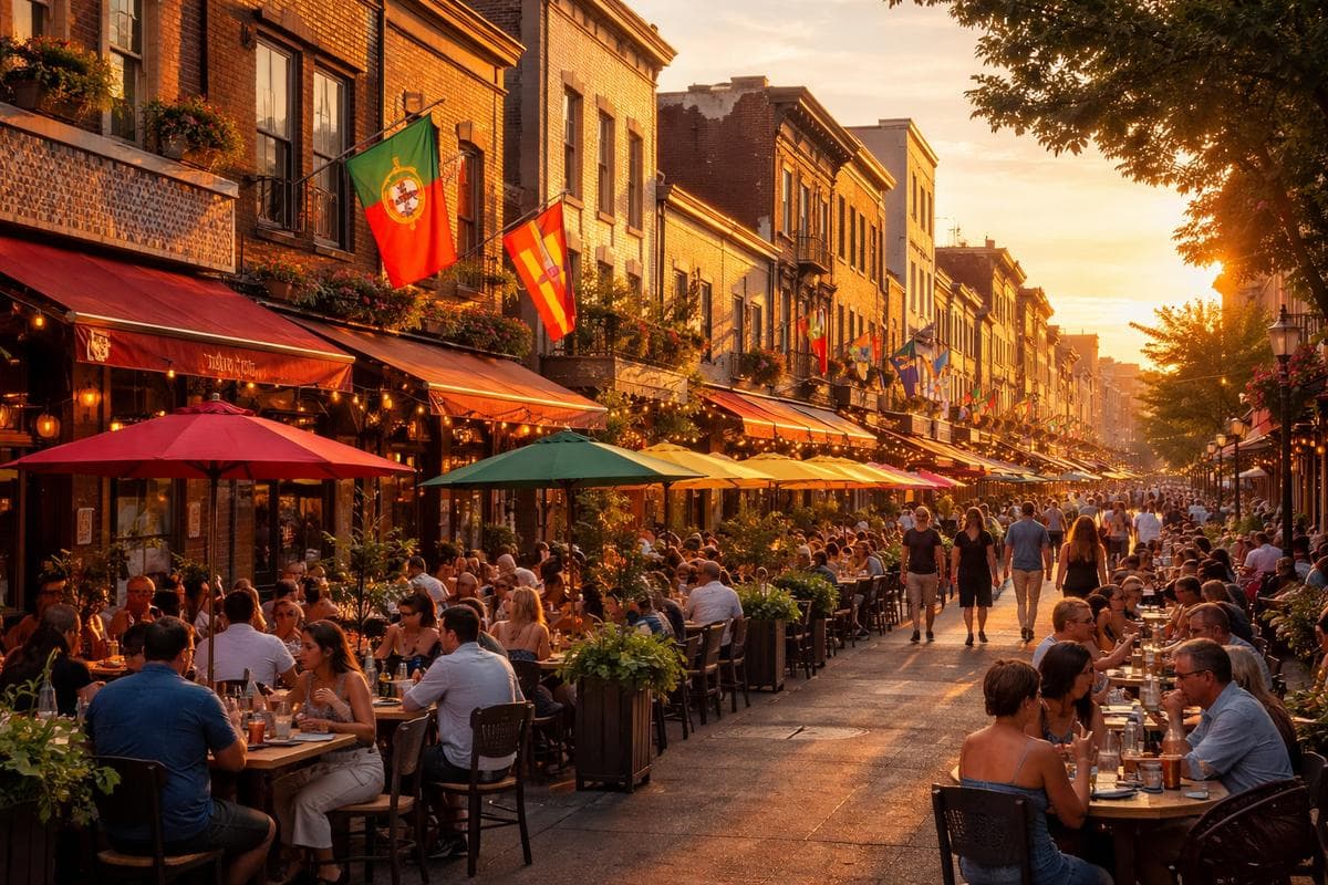 People meeting in Newark — small group social outing