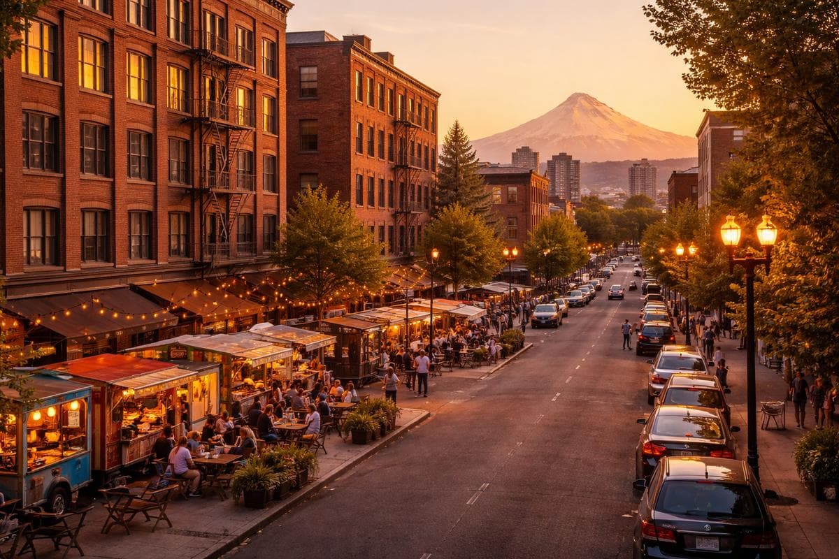 People meeting in Portland — small group social outing